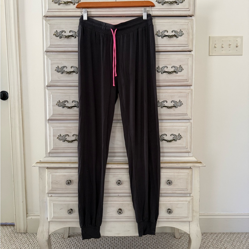 Boden Black Jersey Knit Jogger Pants
